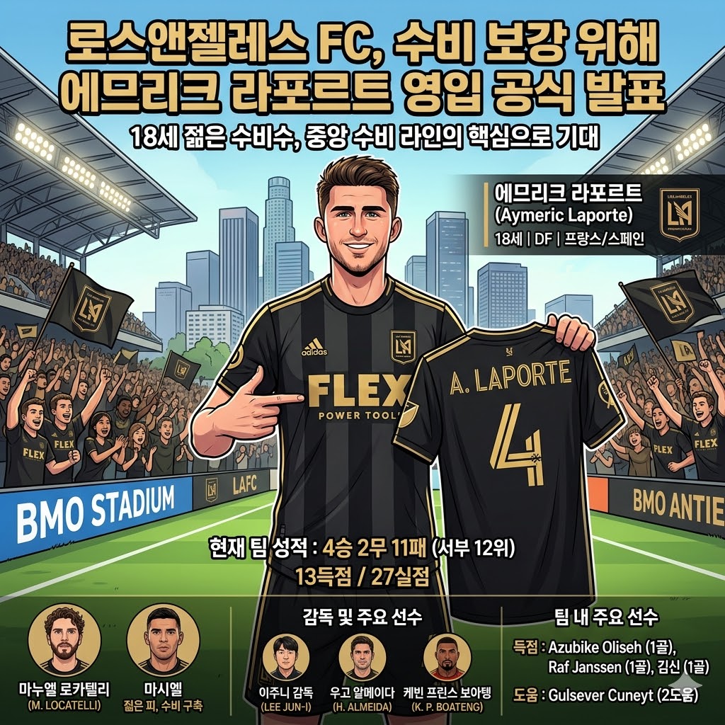 [긴급] LAFC, 라포르트 영입! 수비진 대격변 예고